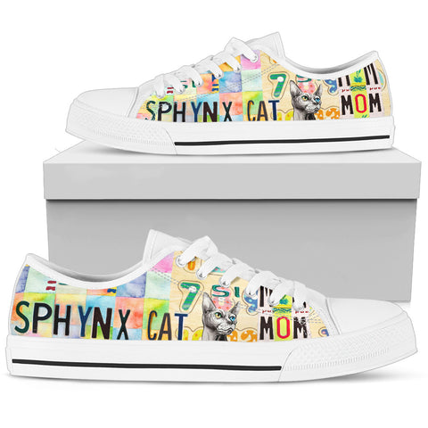 Women's Low Top Canvas Shoes For Sphynx Cat Mom