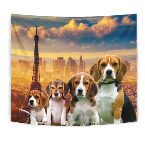 Lovely Beagle Dog Print Tapestry