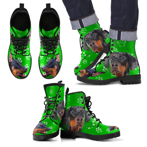 DOBERMAN PINSCHER DOG PRINT BOOTS FOR MEN-LIMITED EDITION