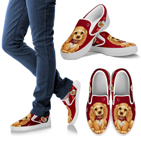 Valentine's Day SpecialCocker Spaniel Print Slip Ons For Women