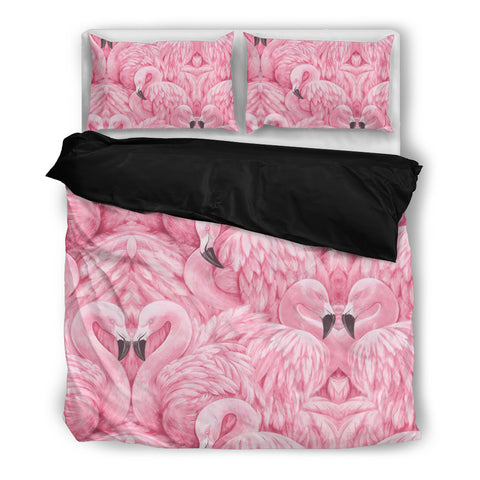 Pink Flamingo Print Bedding Sets