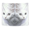 Turkish Angora Cat Print Tapestry