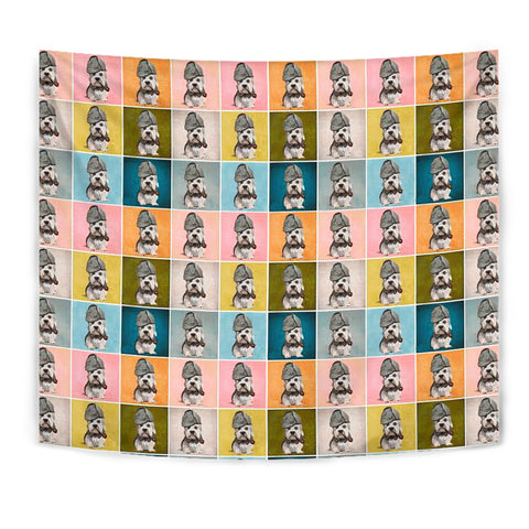 Dandie Dinmont Terrier Dog Pattern Print Tapestry