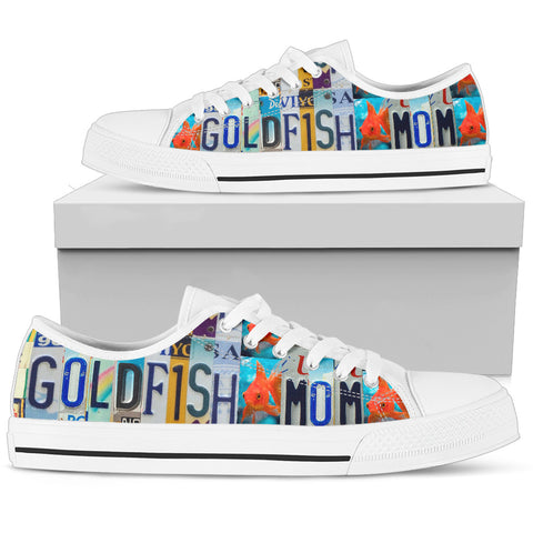 Goldfish Print Low Top Canvas Shoes for Women