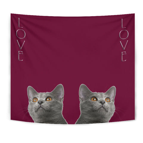 Chartreux Cat Print Tapestry