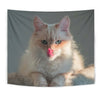 Cute Birman Cat Print Tapestry