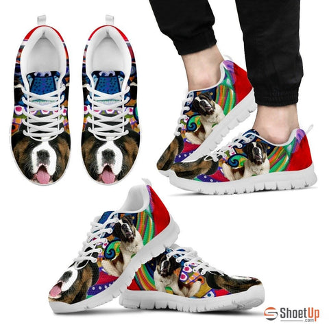 Saint Bernard Dog Print Running Shoe For Men