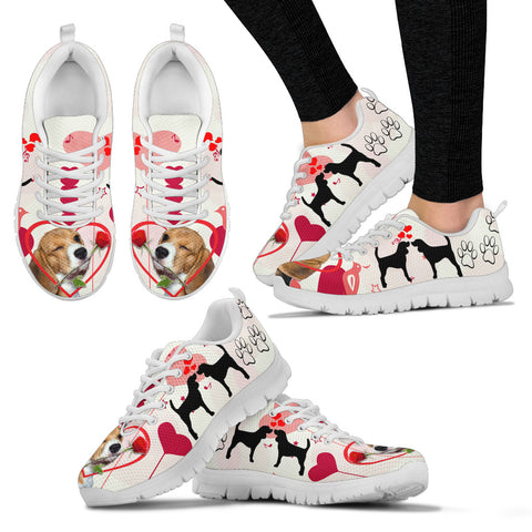 Valentine's Day Special Beagle Dog Print Running Shoes For Women