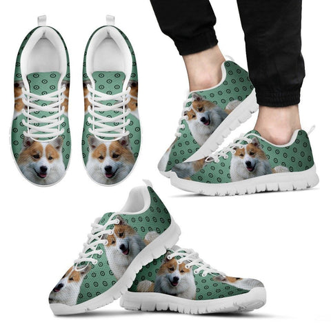 Icelandic Sheepdog Print (White/Black) Running Shoes For MenExpress Shipping