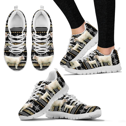 Shorthorn Cow Print Christmas Running Shoes For Women