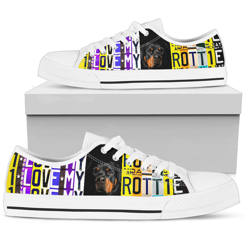 Women's Low Top Canvas Shoes For Rottweiler Lovers