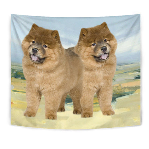 Chow Chow Dog Print Tapestry