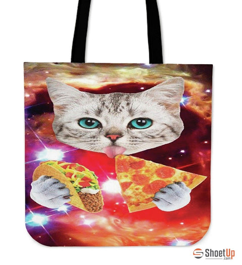 Pizza Loving CatTote Bag