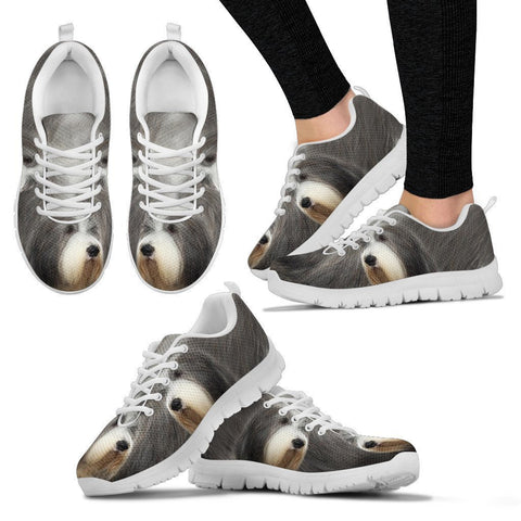 Bearded Collie Dog Print Running Shoes For Women