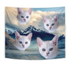 Burmilla Cat On Mountain Print Tapestry