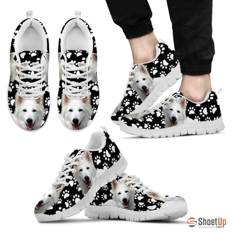 Dog Paws Print (Black/White) Running Shoes For Men Limited Edition