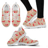 Dachshund Red Pattern Print Sneakers For Women Express Shipping