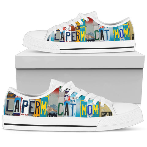 LaPerm Cat Print Low Top Canvas Shoes for Women