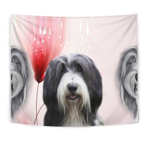 Bearded Collie Print Tapestry