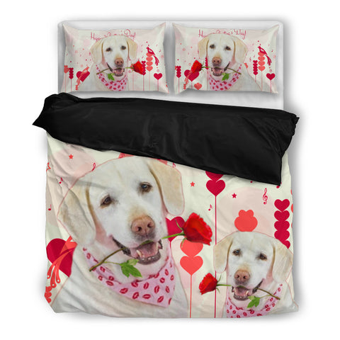 Valentine's Day Special Labrador Retriever Print Bedding Set