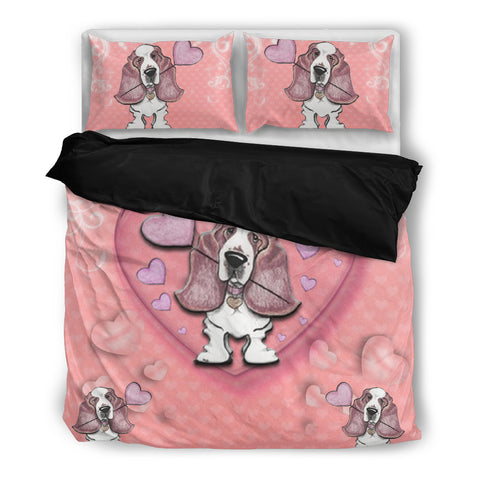 Valentine's Day SpecialBasset Hound Print Bedding Set