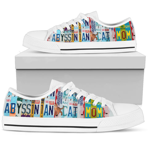 Abyssinian Cat Low Top Canvas Shoes For Women