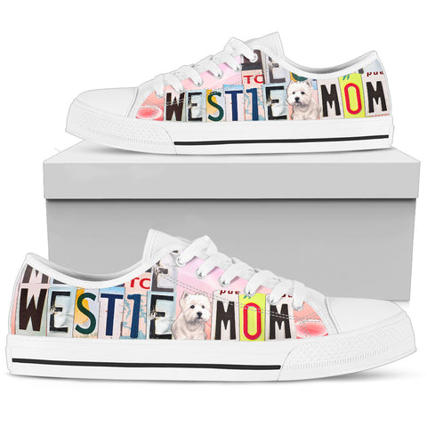 Lovely Westie Mom Low Top Canvas Shoes For Women