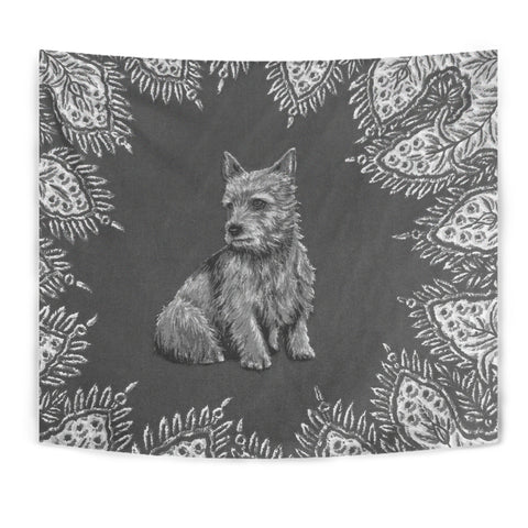 Cute Norwich Terrier Print Tapestry