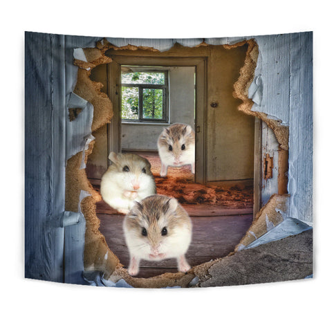Roborovski Hamster Print Tapestry
