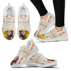 Yellow and Green Macaw Parrot Print Christmas Running Shoes For Women
