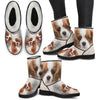 Cute Cavalier King Charles Spaniel Print Faux Fur Boots For Women
