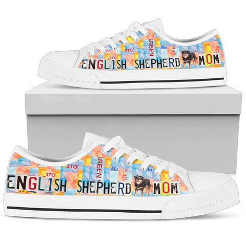 English Shepherd Mom Print Low Top Canvas Shoes For Women