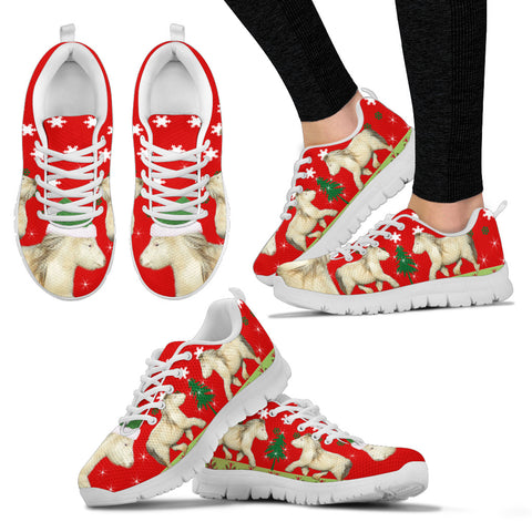 American Miniature Horse Print Christmas Running Shoes For Women