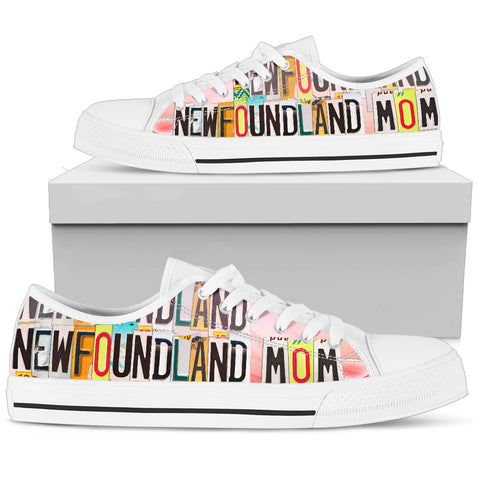 Lovely Newfoundland Mom Low Top Canvas Shoes For Women