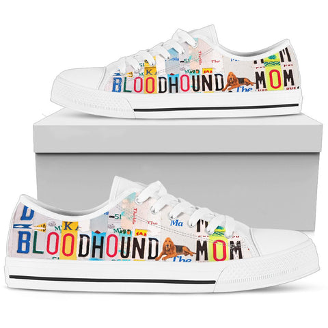 Bloodhound Mom Print Low Top Canvas Shoes For Women