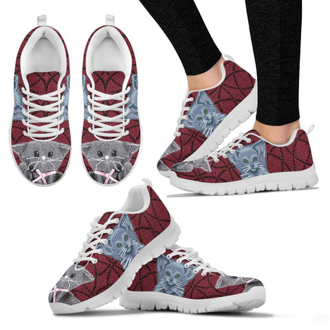 Russian Blue Christmas Running Shoes For Women