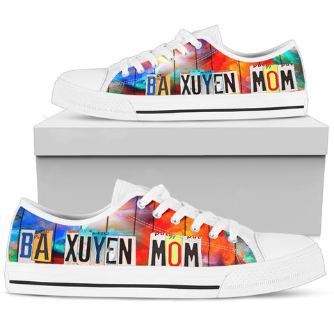 Ba Xuyen Mom Print Low Top Canvas Shoes for Women