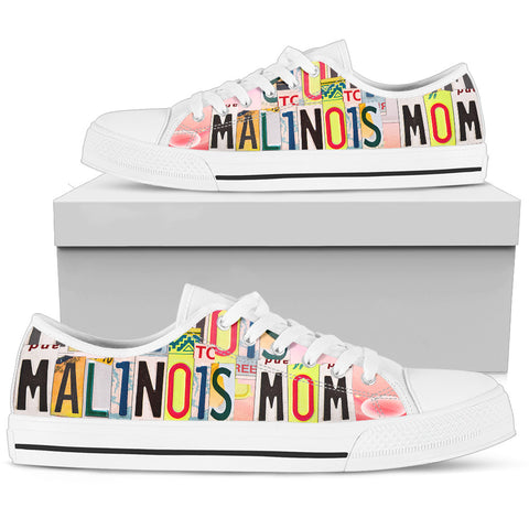 Lovely Malinois Mom Low Top Canvas Shoes For Women