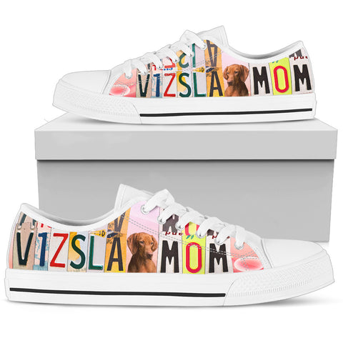 Lovely Vizsla Mom Print Low Top Canvas Shoes For Women