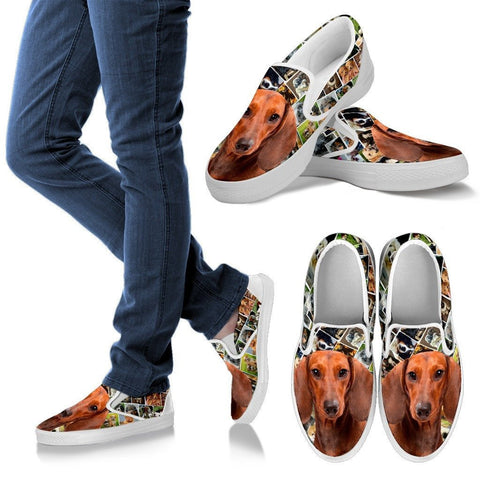 Amazing Dachshund Dog Print Slip Ons For WomenExpress Shipping