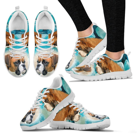 Boxer Dog Print Sneakers For Women