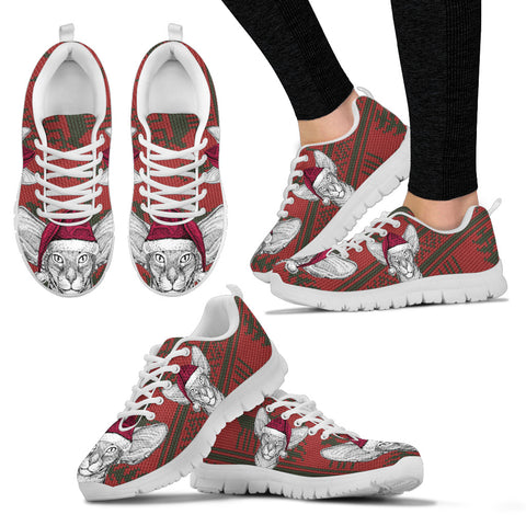 Oriental Shorthair Cat Christmas Print Running Shoes For Women