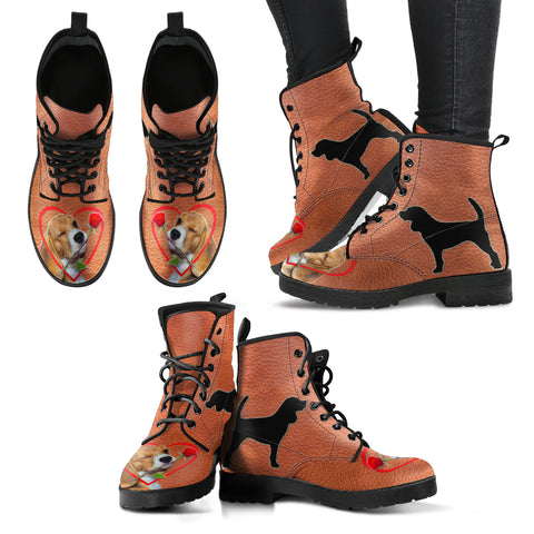 Valentine's Day Special Beagle Print Boots For Women