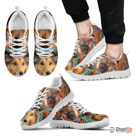 Shetland Sheepdog Dog Print Running Shoe For Men