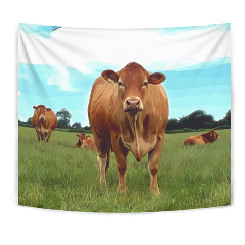 Angus cattle (Cow) Print Tapestry