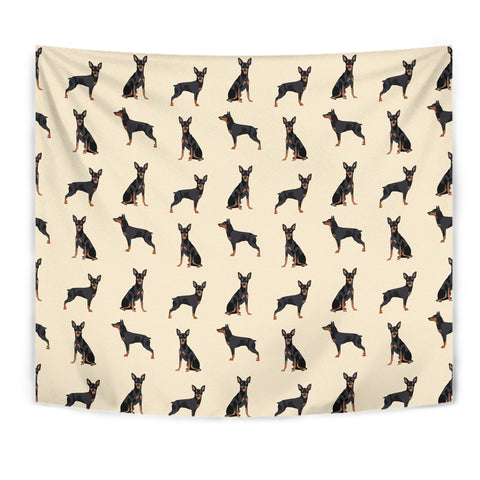 German Pinscher Dog Pattern Print Tapestry
