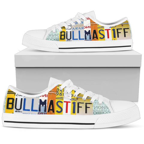 Amazing Bullmastiff Mom Print Low Top Canvas Shoes For Women