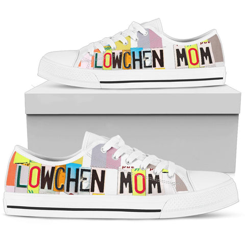 Lowchen Mom Print Low Top Canvas Shoes for Women