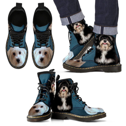Cute Havanese Print Boots For Men Express Shipping