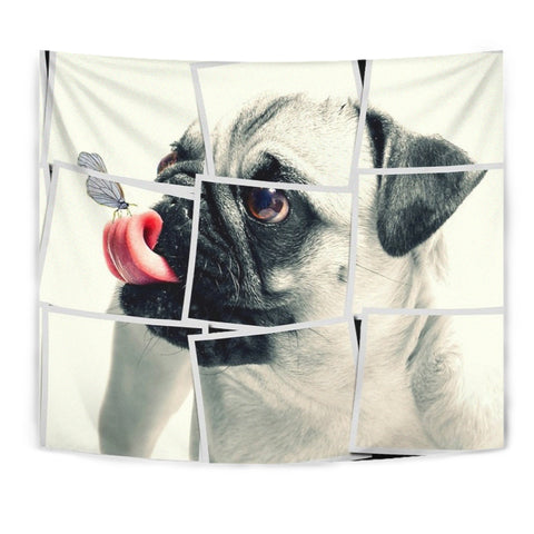 Pug Dog Spread Art Print Tapestry